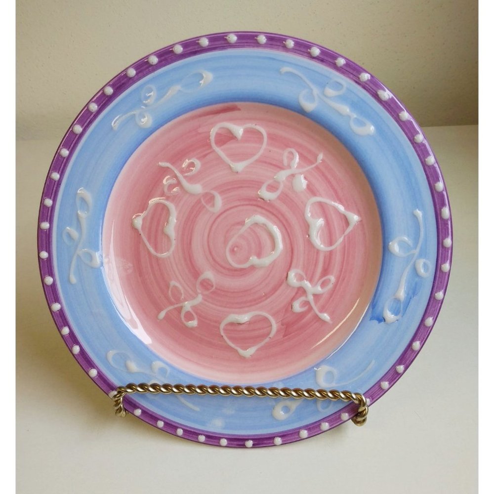 Birthday Dessert Plate by Ceramiche Toscane Italy 9”